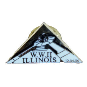 WWII Illinois Triangle Lapel Pin 12-04-04 Tie Pin Hat Illinois Veteran Military
